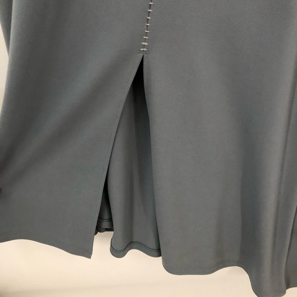 Soft Surroundings L knit long sleeve maxi dress asymmetrical hem long 0458 - Picture 7 of 11